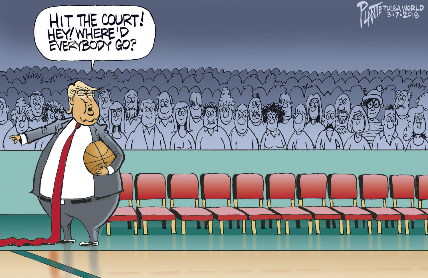 Bruce Plante Cartoon: Coach Trump